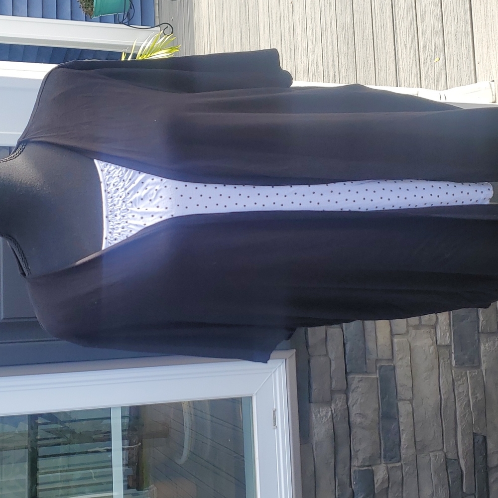 Blk. And white dots with attached black cover-up